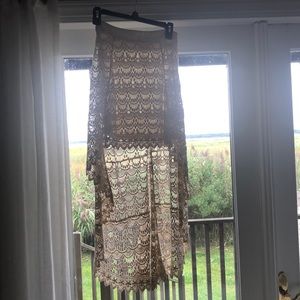 Crochet high low skirt Urban outfitters size 2